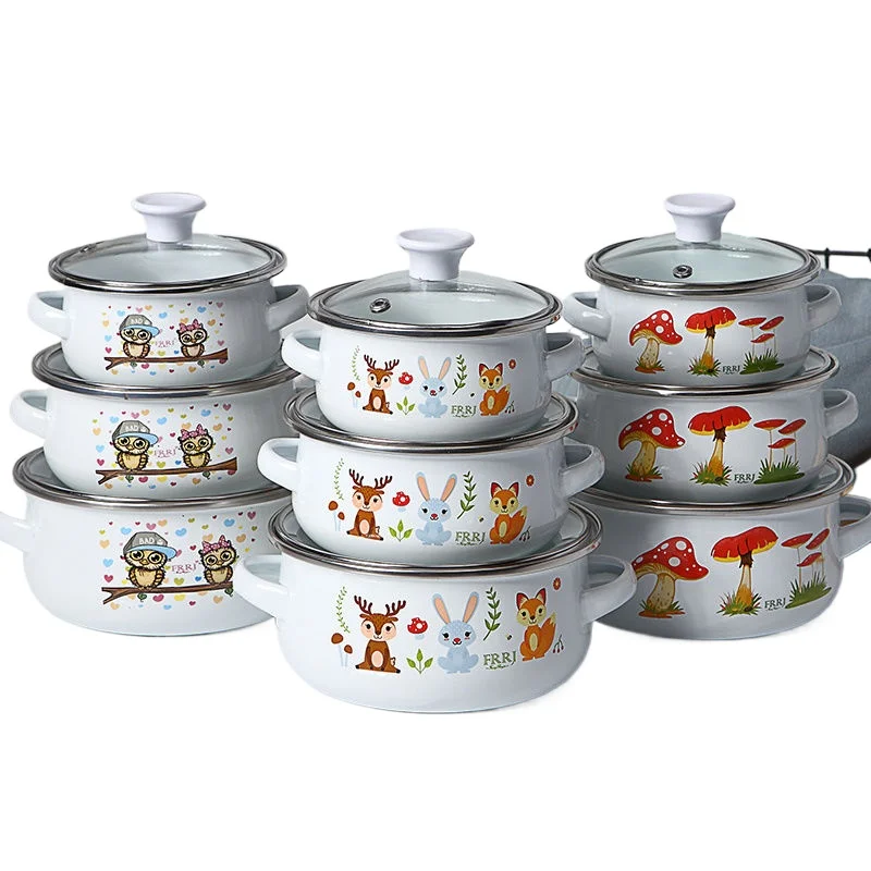 Baby Food Healthy - Mini pentola per zuppa smaltata con