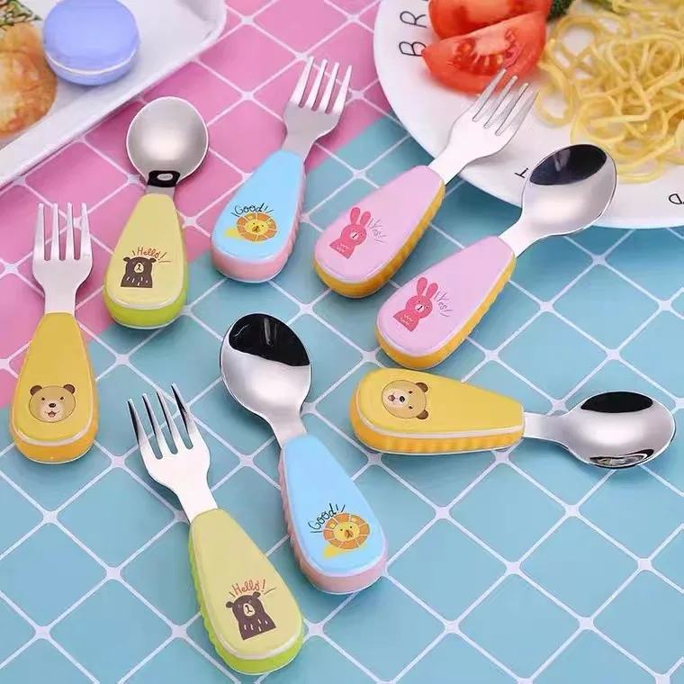 Baby Food In Japan - 1 set creativo forchetta cucchiaio forchetta
