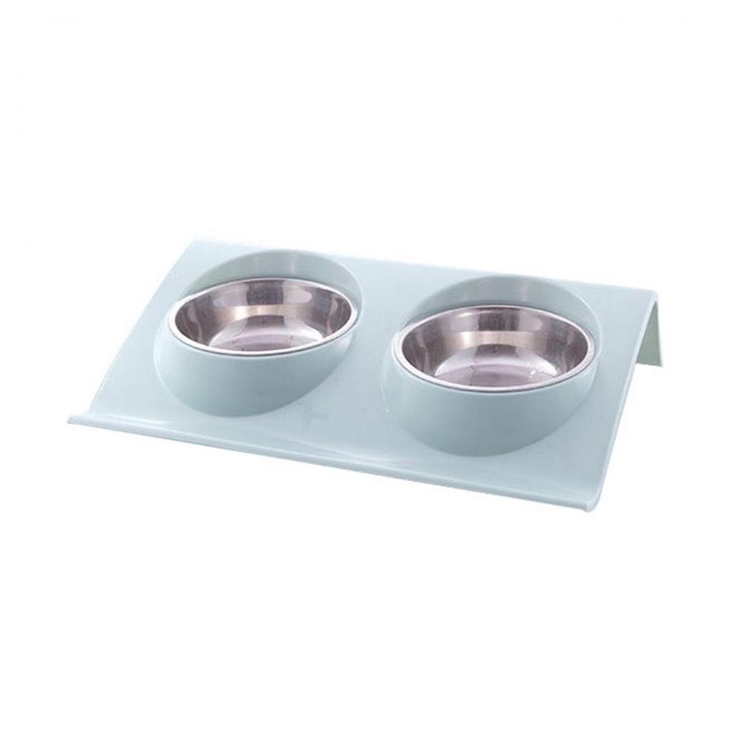 Baby Food Cat - Doppia ciotola Design in acciaio inox